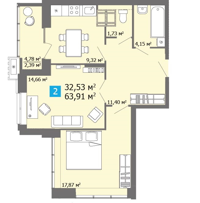 Продается 2 комнатная квартира Прибрежный бульвар 5  , в ЖК Созвездие, башня Мира  , Спутник  . ДОМ СДАН 

В наличии 2 комнатная квартира :
Общая площадь  63,91 м2 . Жилая площадь  32,53 м2 . Кухня  9,32 м2 

 ЖК «Созвездие» – это жилой комплекс комфорт-класса из шести домов (17, 25 и 30 этажей)